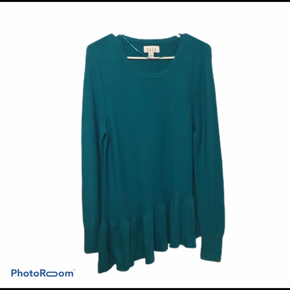 Elle Turquoise L/S Light Weight Sweater NWT